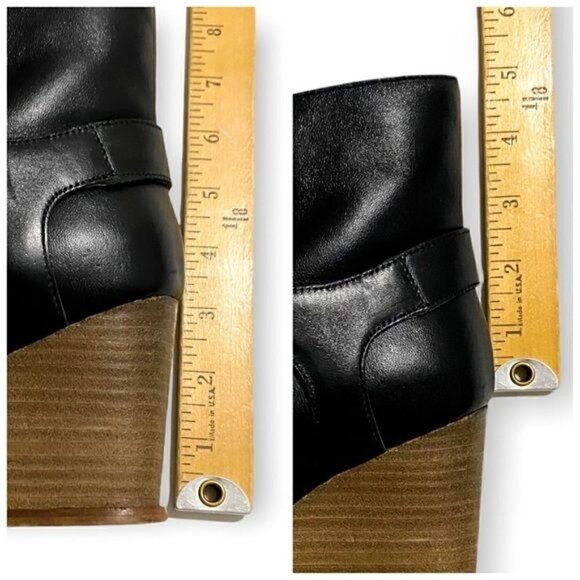 MM6 Maison Martin Margiela Boots Black Leather Wedge Ankle Boots, Size‎ 36.5 EU - Picture 13 of 13